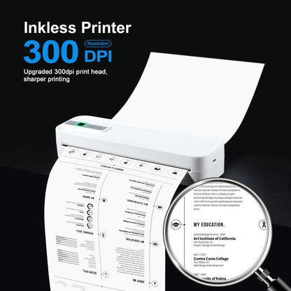 Wireless Rechargeable Thermal Printer Supports 2-inch to 8.5-inch Paper for PDF, Files, Images, and Tattoo Paper, HZTZ A4RJ 200dpi White, HZTZ A4RJ 200dpi Black, HZTZ A4RJ PRO 300dpi White, HZTZ A4RJ PRO 300dpi Black