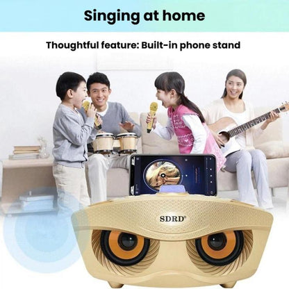 SDRD SD306S Wireless Bluetooth Speaker With Dual Microphone Portable Karaoke Machine For Singing & Live Stream