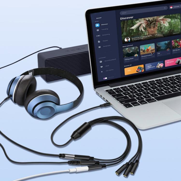 3.5mm Laptop Headphone AUX Adapter Cable, 1 To 6, 1 To 5, 1 To 4, 1 To 3