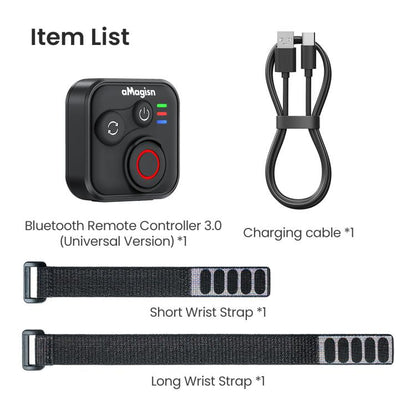 aMagisn Bluetooth Remote Controller 3.0 Universal Version For Insta360, GoPro Hero, Android/ios Smartphones, DJI OSMO 360, Action 6/5 Pro/4, AM40