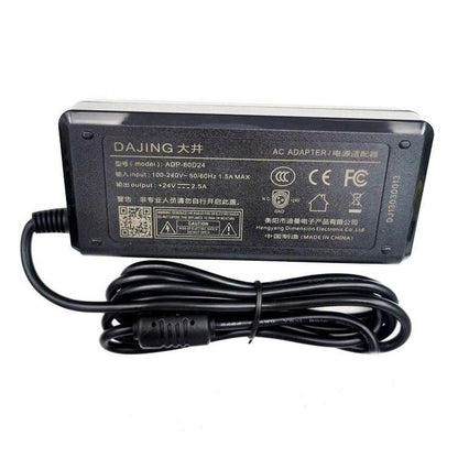 DAJING ADP-60D24 Label Printer Power Adapter 24V 2.5A, 3 Pin, 5.5x2.5mm