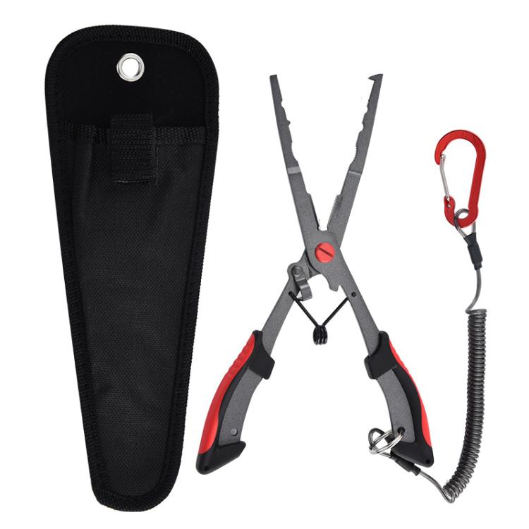 Seawater Corrosion Resistant Extended Eagle-Beak Hook Remover Line Cutter Pliers, Lure Plier, Lure Plier + Wire Safety Rope, Lure Plier + Wire Safety Rope + Nylon Bag, Lure Plier + Wire Safety Rope + Rubber Sleeve
