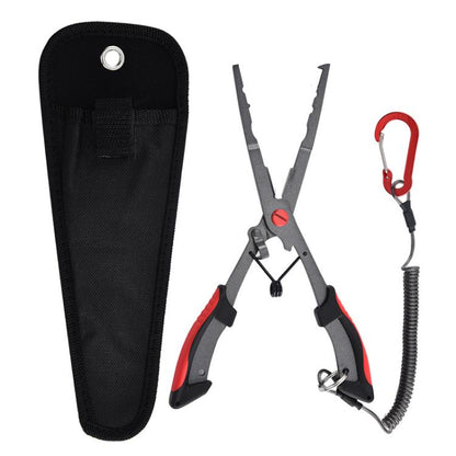 Seawater Corrosion Resistant Extended Eagle-Beak Hook Remover Line Cutter Pliers, Lure Plier, Lure Plier + Wire Safety Rope, Lure Plier + Wire Safety Rope + Nylon Bag, Lure Plier + Wire Safety Rope + Rubber Sleeve