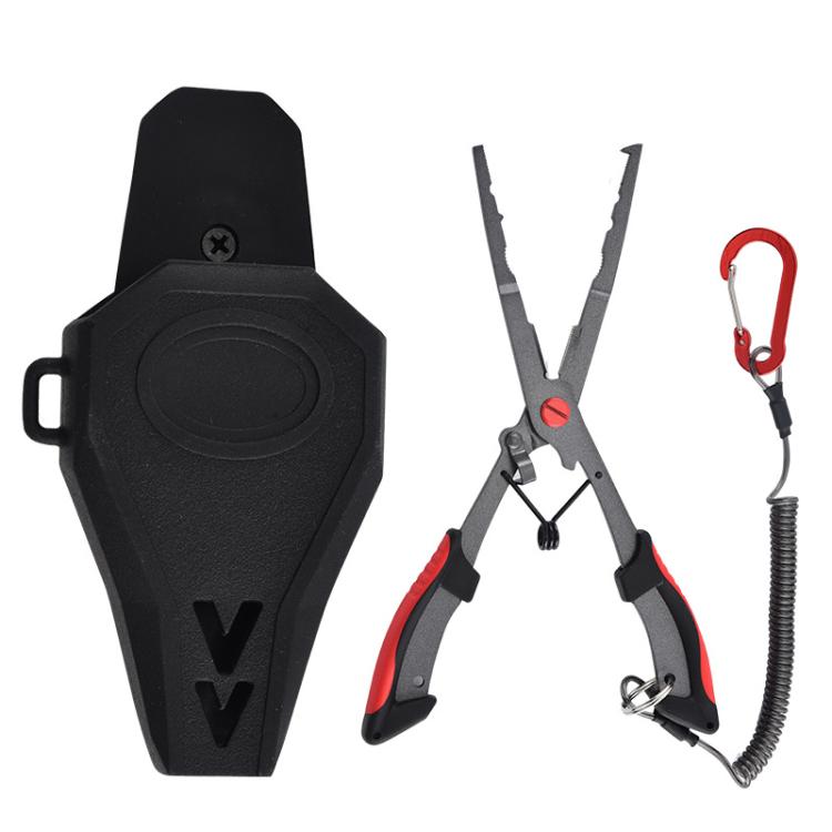 Seawater Corrosion Resistant Extended Eagle-Beak Hook Remover Line Cutter Pliers, Lure Plier, Lure Plier + Wire Safety Rope, Lure Plier + Wire Safety Rope + Nylon Bag, Lure Plier + Wire Safety Rope + Rubber Sleeve