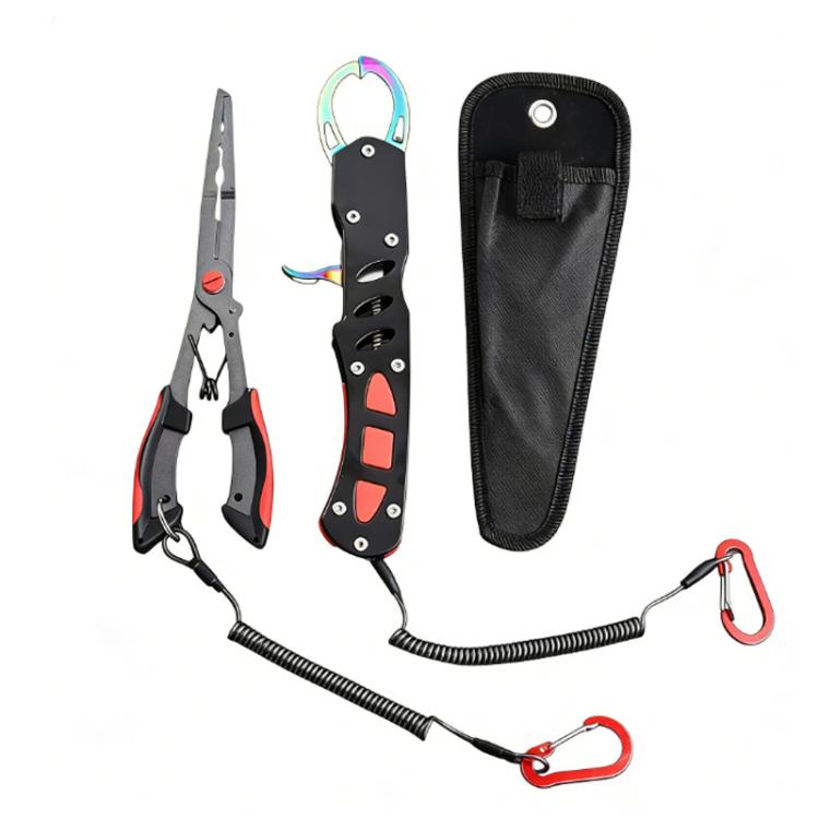 Seawater Corrosion Resistant Extended Eagle-Beak Hook Remover Line Cutter Pliers, Lure Plier, Lure Plier + Wire Safety Rope, Lure Plier + Wire Safety Rope + Nylon Bag, Lure Plier + Wire Safety Rope + Rubber Sleeve