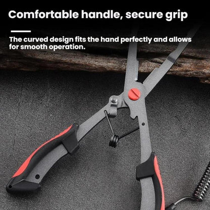 Seawater Corrosion Resistant Extended Eagle-Beak Hook Remover Line Cutter Pliers, Lure Plier, Lure Plier + Wire Safety Rope, Lure Plier + Wire Safety Rope + Nylon Bag, Lure Plier + Wire Safety Rope + Rubber Sleeve