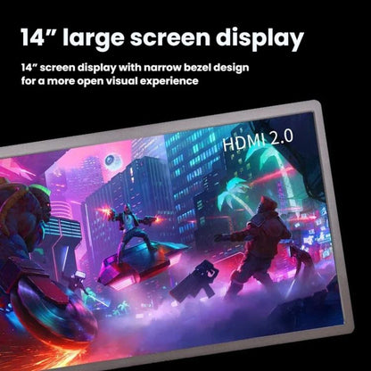 14-Inch Portable Monitor USB-C & HDMI-Compatible Laptop Second Screen, HYX-14R