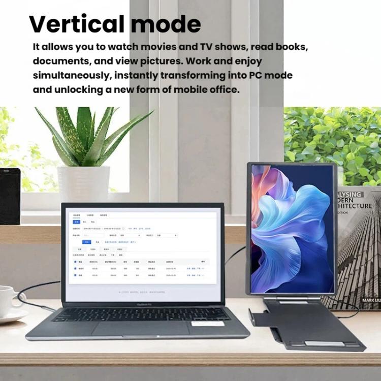 14-Inch Portable Monitor USB-C & HDMI-Compatible Laptop Second Screen, HYX-14R