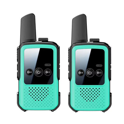 Mini Wireless Long Range Parent Child Walkie Talkie, 2pcs Black, 2pcs Orange, 2pcs Green, Single Black, Single Orange, Single Green