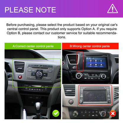 For Honda Civic Android 15 Car Navigation Bluetooth Player, 4-Core 2GB + 64GB, 4-Core 4GB + 64GB, 4-Core 4GB + 128GB, 8-Core 4GB + 64GB, 8-Core 6GB + 128GB