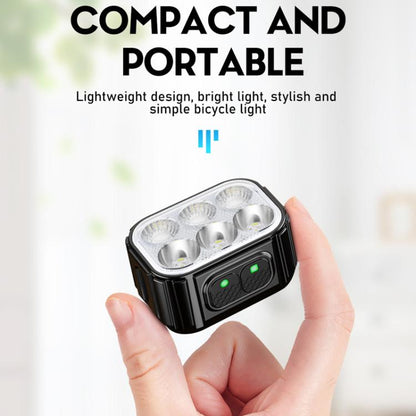 Bicycle Night Riding Warning Light Cycling Rechargeable Light, CYCLAMI Q6 Front Light+Tail Light