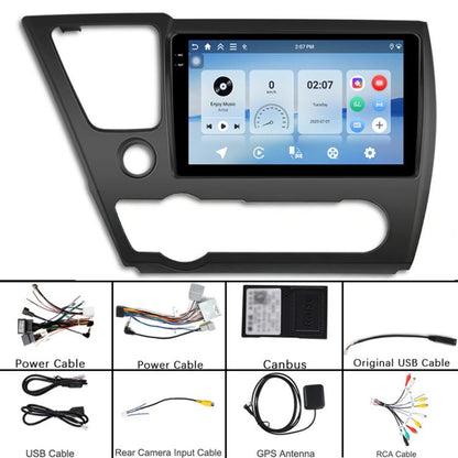 For Honda Civic US Left Hand Drive Android Car Central Control Screen Navigation Bluetooth Player, 4-Core 2GB + 64GB, 4-Core 4GB + 64GB, 4-Core 4GB + 128GB, 8-Core 4GB + 64GB, 8-Core 6GB + 128GB