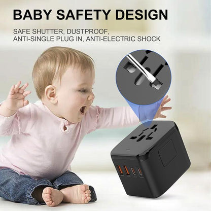 PD20W Multi-Function Travel Charger GaN 2 USB + 2 Type-C Universal Fast Charging, 212PQ