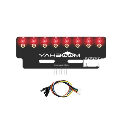 YAHBOOM 8-Channel Grayscale Line Tracking Sensor Module For Smart Car Robots