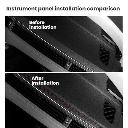 Car Door Center Console Gaps Leather Interior Trim Strips, 1M, 3M, 6M