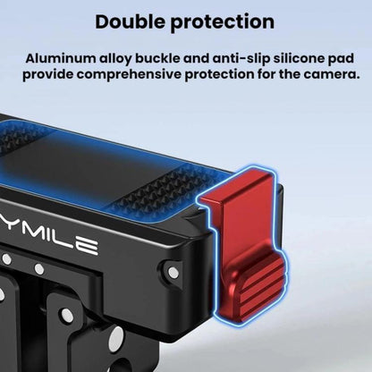 For DJI Osmo 360 / Action 3 / 4 / 5 Pro Flymile Magnetic Quick-Release Adapter Base, Aluminum Alloy