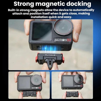 For DJI Osmo 360 / Action 3 / 4 / 5 Pro Flymile Magnetic Quick-Release Adapter Base, Plastic