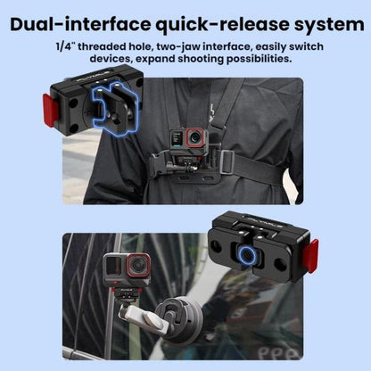 For Insta360 Ace Pro 2 / X5 Flymile Magnetic Extendable Rotating Quick-Release Base