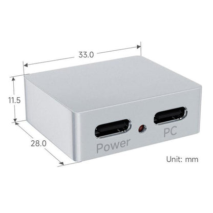 Type-C Power And Signal Splitter CNC Aluminum Alloy Case With Indicator, Waveshare 33502