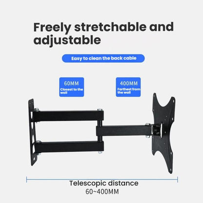 Articulating TV Wall Mount with Wide Swing Arm, Extends and Tilts for 14-55 Inch TVs and Monitors, 117B, 117B-2