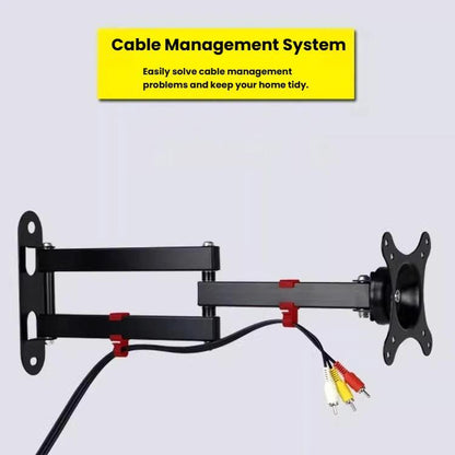 Telescopic Rotating Monitor Mount Wall Bracket for 10-24 Inch TV LCD Screens, 116B