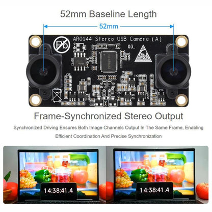 WAVESHARE AR0144 2MP Stereo USB Camera Module, 32695