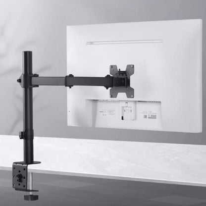 Desk Clamp Monitor Stand with Telescopic Arm, 40cm Height-Adjustable Pole Mount for Computer Screens, Pole Mount