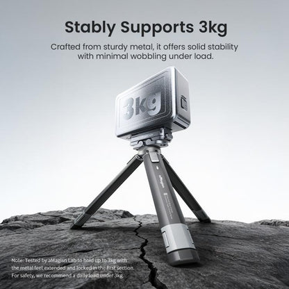 aMagisn Metal Extendable Tripod Stand for Sports Cameras, Mirrorless Cameras & Smartphones, AM38