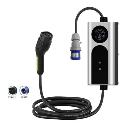 European Standard Portable Car Charger With Display Portable AC Charging Cable For Home Use, 7KW, 3.5KW, 11KW, 22KW