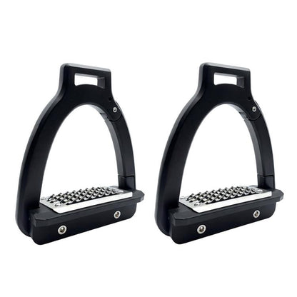1pair Aluminum Alloy Side-Opening Safety Stirrup, Adult Size Gold, Adult Size Dark Blue, Adult Size Matte Black, Kids Size Gold, Kids Size Dark Blue, Kids Size Matte Black