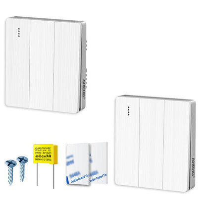ANENG Remote Control Wireless Smart Home Lighting Panel, One-Gang, Two-Gang, Three-Gang