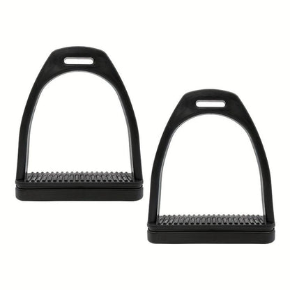 1pair High-strength Engineering Plastic Stirrup With Non-Slip Rubber Pads