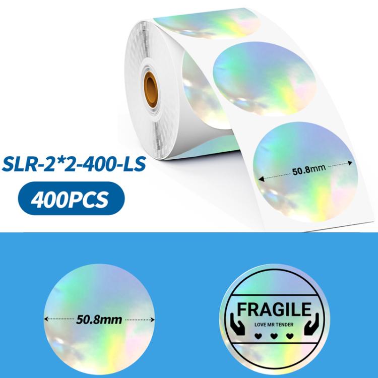 Phomemo 2-Inch Round Adhesive Labels For PM241-BT/PM246S/D520-BT Printer, LASER-SILVER-BLACK-400pcs, > LASER-GOLD-BLACK-400pcs, WHITE-BLACK-750pcs, PINK-BLACK-750pcs, YELLOW-BLACK-750pcs, BLUE-BLACK-750pcs, ORANGE-BLACK-750pcs, WHITE-BLUE-750pcs