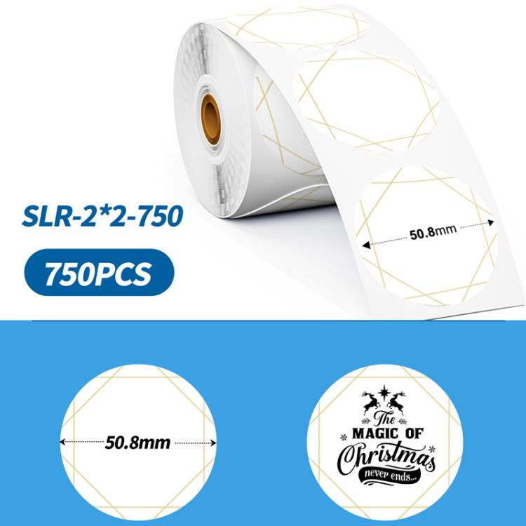 Phomemo 2-Inch Round Adhesive Labels For PM241-BT/PM246S/D520-BT Printer, LASER-SILVER-BLACK-400pcs, > LASER-GOLD-BLACK-400pcs, WHITE-BLACK-750pcs, PINK-BLACK-750pcs, YELLOW-BLACK-750pcs, BLUE-BLACK-750pcs, ORANGE-BLACK-750pcs, WHITE-BLUE-750pcs