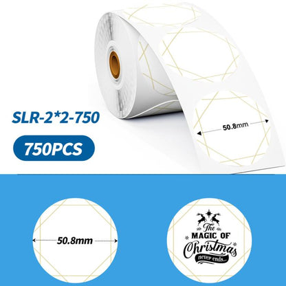 Phomemo 2-Inch Round Adhesive Labels For PM241-BT/PM246S/D520-BT Printer, LASER-SILVER-BLACK-400pcs, > LASER-GOLD-BLACK-400pcs, WHITE-BLACK-750pcs, PINK-BLACK-750pcs, YELLOW-BLACK-750pcs, BLUE-BLACK-750pcs, ORANGE-BLACK-750pcs, WHITE-BLUE-750pcs