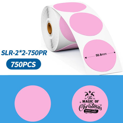 Phomemo 2-Inch Round Adhesive Labels For PM241-BT/PM246S/D520-BT Printer, LASER-SILVER-BLACK-400pcs, > LASER-GOLD-BLACK-400pcs, WHITE-BLACK-750pcs, PINK-BLACK-750pcs, YELLOW-BLACK-750pcs, BLUE-BLACK-750pcs, ORANGE-BLACK-750pcs, WHITE-BLUE-750pcs