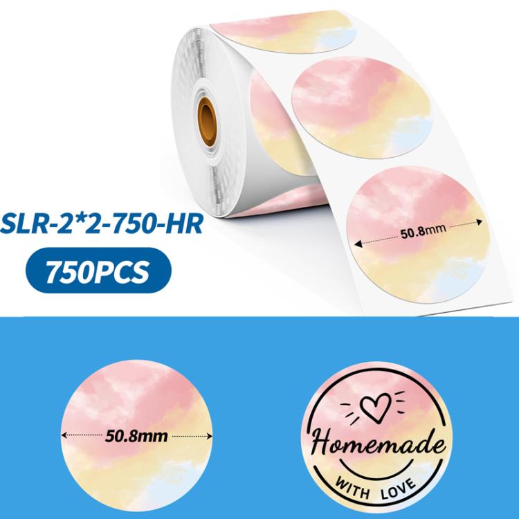 Phomemo 2-Inch Round Adhesive Labels For PM241-BT/PM246S/D520-BT Printer, LASER-SILVER-BLACK-400pcs, > LASER-GOLD-BLACK-400pcs, WHITE-BLACK-750pcs, PINK-BLACK-750pcs, YELLOW-BLACK-750pcs, BLUE-BLACK-750pcs, ORANGE-BLACK-750pcs, WHITE-BLUE-750pcs