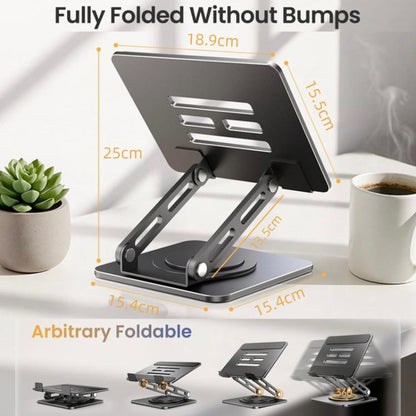 Rotatable Height-Adjustable 16 inch Tablet Metal Stand Desktop Gaming Cooling Holder, P2038L
