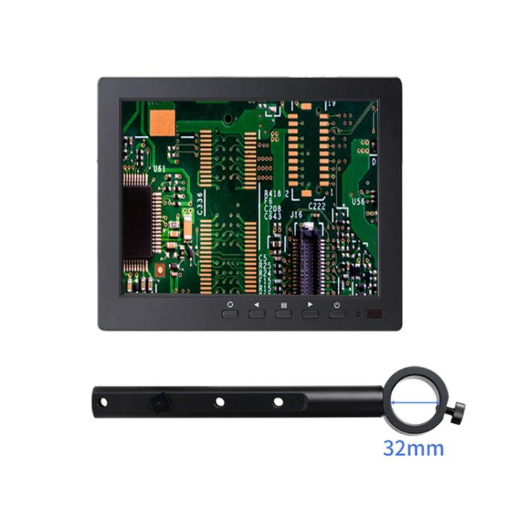 Industrial Grade IPS Microscope Monitor, US Plug, 8 Inch with 25mm Mounting Bar, 8 Inch with 32mm Mounting Bar, 10 Inch with 25mm Mounting Bar, 10 Inch with 32mm Mounting Bar, 11.6 Inch with 25mm Mounting Bar, 11.6 Inch with 32mm Mounting Bar