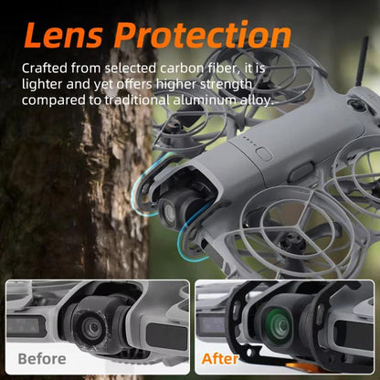 For DJI Neo 2 RCSTQ Carbon Fiber Bumper Guard Anti-Collision Gimbal & Lens Protector, Carbon Fiber Bumper