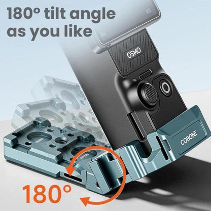 For DJI Osmo Pocket 3 COBONE Magnetic Extension Mount Quick-Release Adapter With 1/4-Inch Screw Hole & Cold Shoe, CPK-2