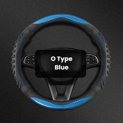 Honeycomb Car Steering Wheel Cover No-Sew Universal Steering Wheel Protector, O Type Blue, O Type Dark Blue, O Type Black, O Type Red, O Type Coffee, D Type Blue, D Type Dark Blue, D Type Black, D Type Red, D Type Coffee