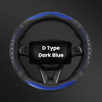 Honeycomb Car Steering Wheel Cover No-Sew Universal Steering Wheel Protector, O Type Blue, O Type Dark Blue, O Type Black, O Type Red, O Type Coffee, D Type Blue, D Type Dark Blue, D Type Black, D Type Red, D Type Coffee