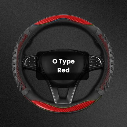 Honeycomb Car Steering Wheel Cover No-Sew Universal Steering Wheel Protector, O Type Blue, O Type Dark Blue, O Type Black, O Type Red, O Type Coffee, D Type Blue, D Type Dark Blue, D Type Black, D Type Red, D Type Coffee