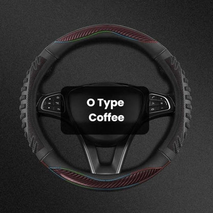Honeycomb Car Steering Wheel Cover No-Sew Universal Steering Wheel Protector, O Type Blue, O Type Dark Blue, O Type Black, O Type Red, O Type Coffee, D Type Blue, D Type Dark Blue, D Type Black, D Type Red, D Type Coffee
