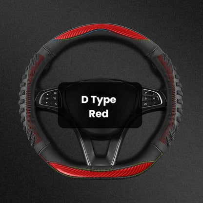 Honeycomb Car Steering Wheel Cover No-Sew Universal Steering Wheel Protector, O Type Blue, O Type Dark Blue, O Type Black, O Type Red, O Type Coffee, D Type Blue, D Type Dark Blue, D Type Black, D Type Red, D Type Coffee