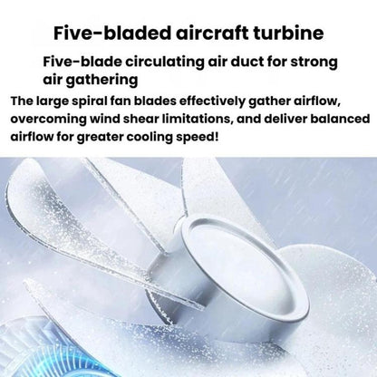 S8 High-Speed Ice Cooling Fan Digital Display Quiet Handheld Fan