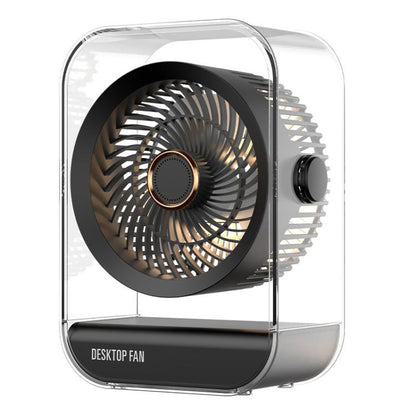 USB Rechargeable Desktop High-Power Fan With Night Light