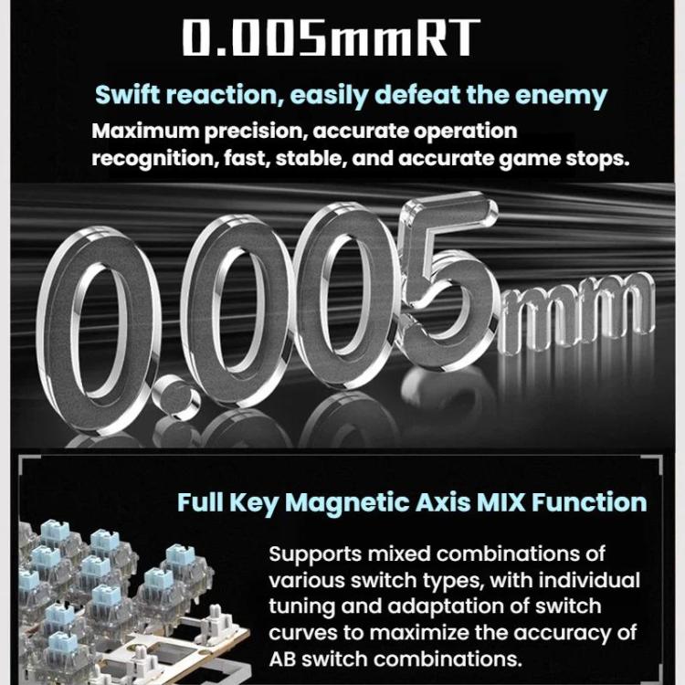 H60 Pro Bluetooth Wireless Triple-Mode Gaming Keycap Cutout Magnetic Axis Keyboard