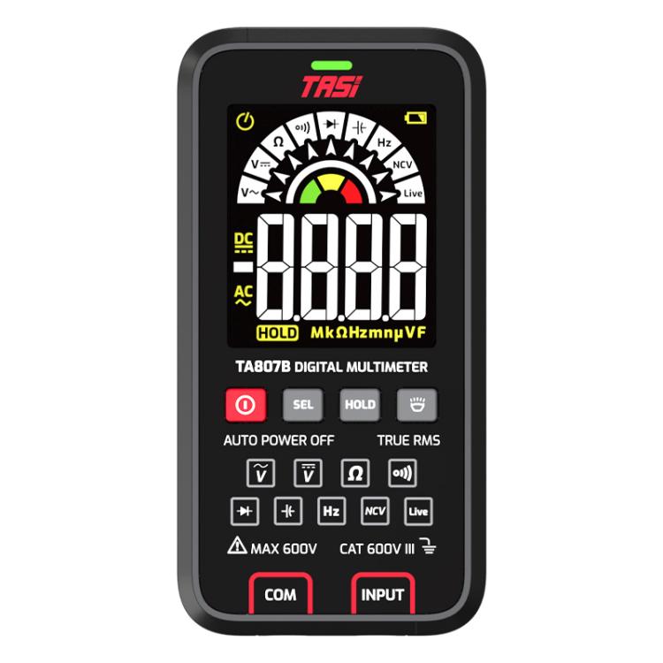Digital Fully Automatic Smart Burn-Proof Multifunction Large-Screen Multimeter Voltage Resistance Frequency Tester, TASI TA807A, TASI TA807B With Capacitance Test